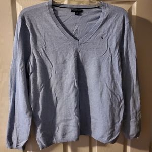 Tommy Hilfiger Light Blue V Neck Sweater Size XXL.